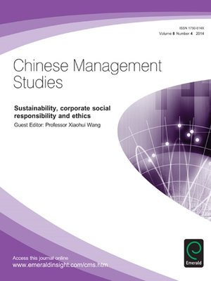 cover image of Chinese Management Studies, Volume 8, Issue 4